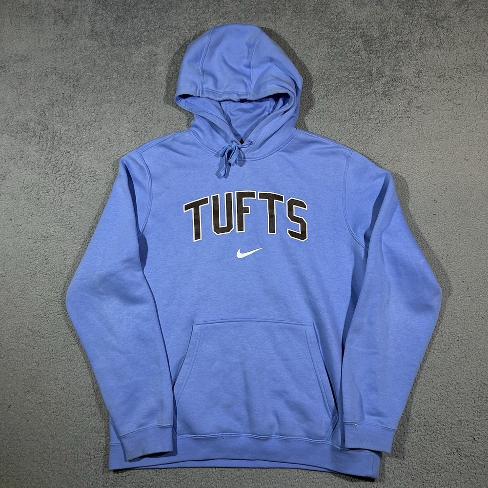 Nike Tufts University Fleece Pullover Hoodie Blue Men's Size Large #2800
